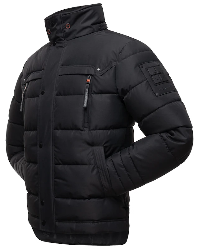 Stone Harbour Steppjacke »Witas« mit Kapuze gesteppte Herren Winterjacke mit abnehmbarer Kapuze