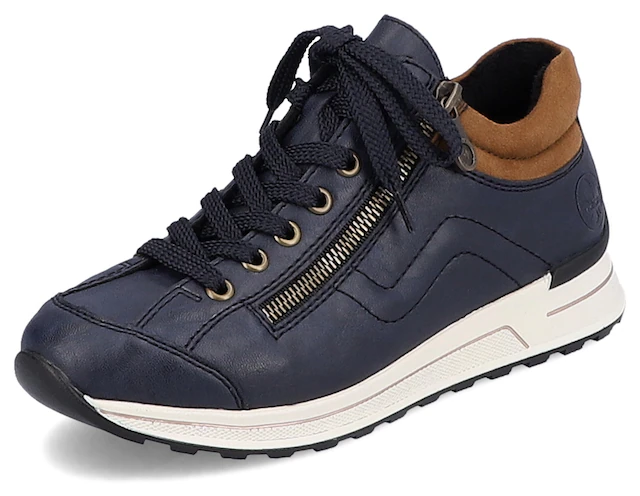 Rieker Sneaker Freizeitschuh, Halbschuh, Schnürschuh, mit weichem Schaftrand