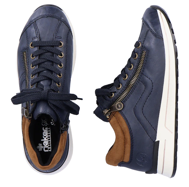 Rieker Sneaker Freizeitschuh, Halbschuh, Schnürschuh, mit weichem Schaftrand