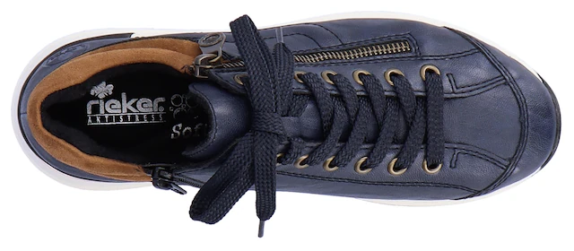 Rieker Sneaker Freizeitschuh, Halbschuh, Schnürschuh, mit weichem Schaftrand