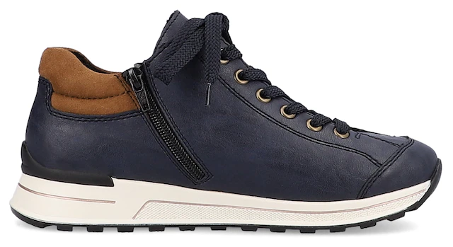 Rieker Sneaker Freizeitschuh, Halbschuh, Schnürschuh, mit weichem Schaftrand