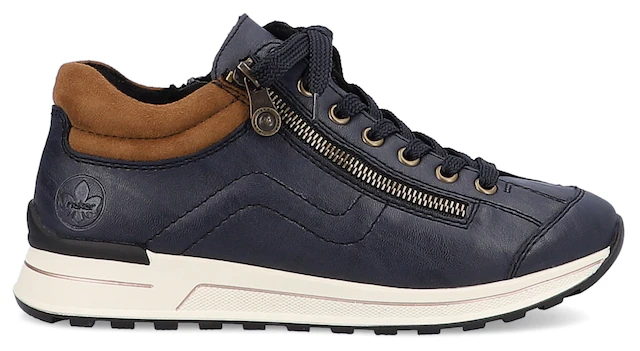 Rieker Sneaker Freizeitschuh, Halbschuh, Schnürschuh, mit weichem Schaftrand