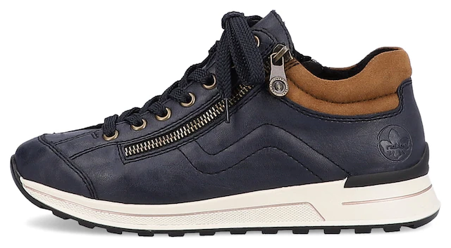 Rieker Sneaker Freizeitschuh, Halbschuh, Schnürschuh, mit weichem Schaftrand