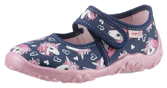 Superfit Hausschuh »BONNY, WMS: mittel« Kindergartenschuh mit Einhorn-Motiv, Größenschablone zum Download