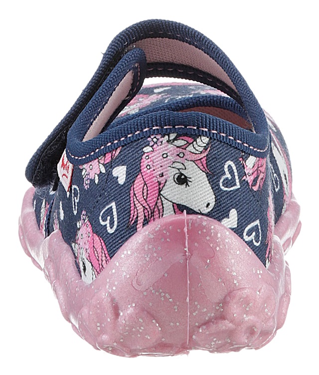 Superfit Hausschuh »BONNY, WMS: mittel« Kindergartenschuh mit Einhorn-Motiv, Größenschablone zum Download