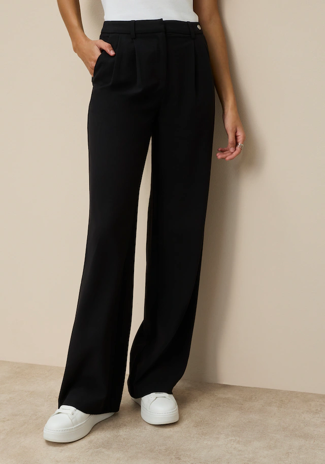 Tamaris Anzughose »im modernem Look« mit weitem Bein