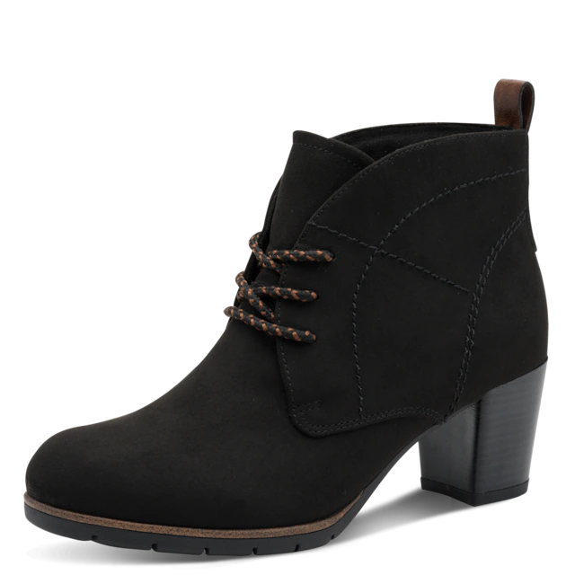 MARCO TOZZI Schnürstiefelette Blockabsatz, Ankleboots, Schnürboots mit Ziernähten