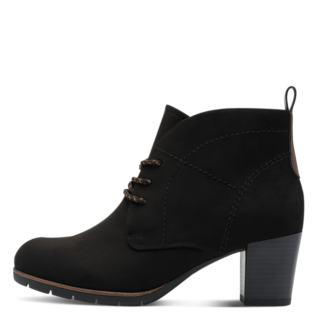 MARCO TOZZI Schnürstiefelette Blockabsatz, Ankleboots, Schnürboots mit Ziernähten