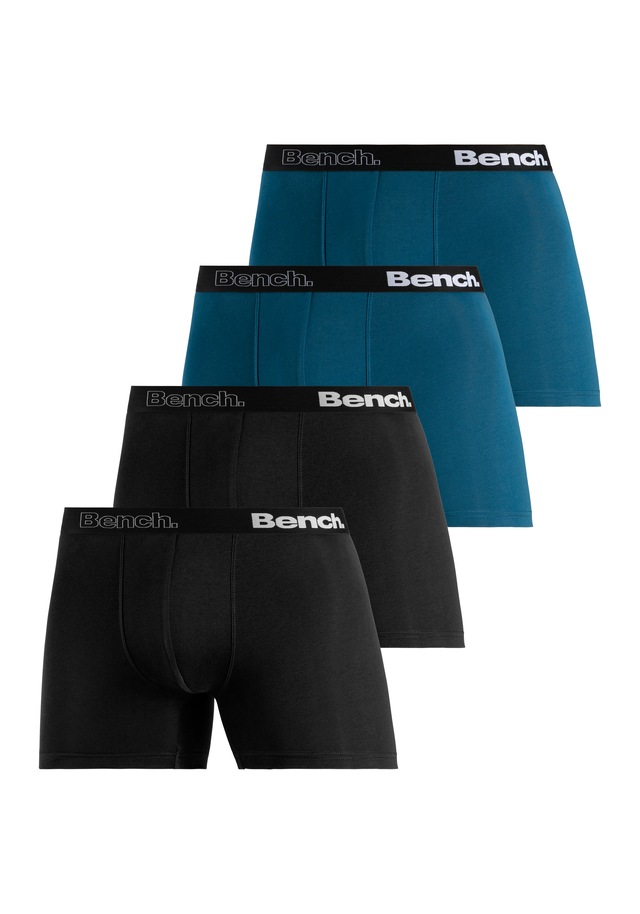 Bench. Langer Boxer »Boxershorts für Herren« Packung, 4 Stk. Unterhosen mit Logoschriftzug im Bund