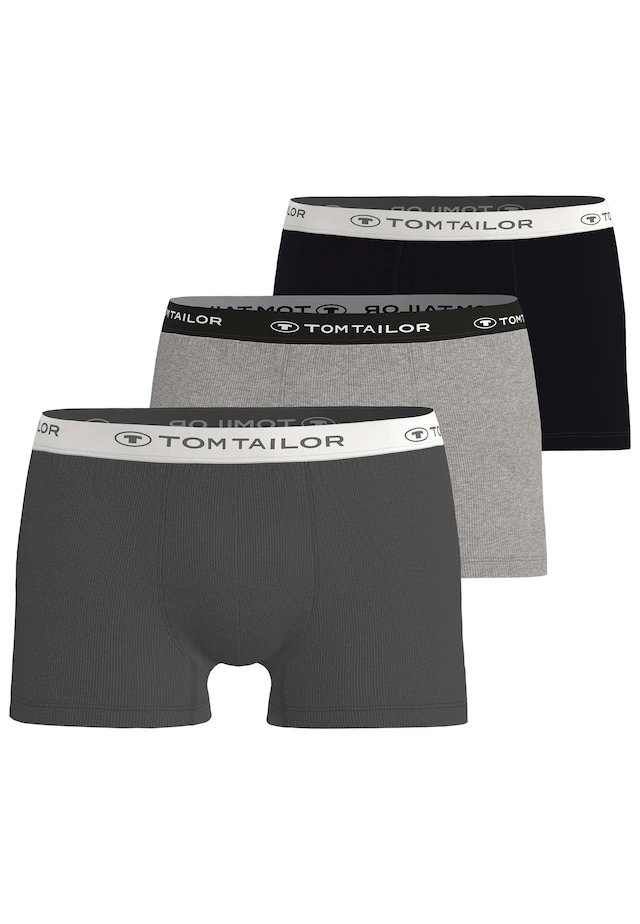 TOM TAILOR Boxershorts »Buffer« weich, bequem, basic, eng, Logobund, Baumwollmix