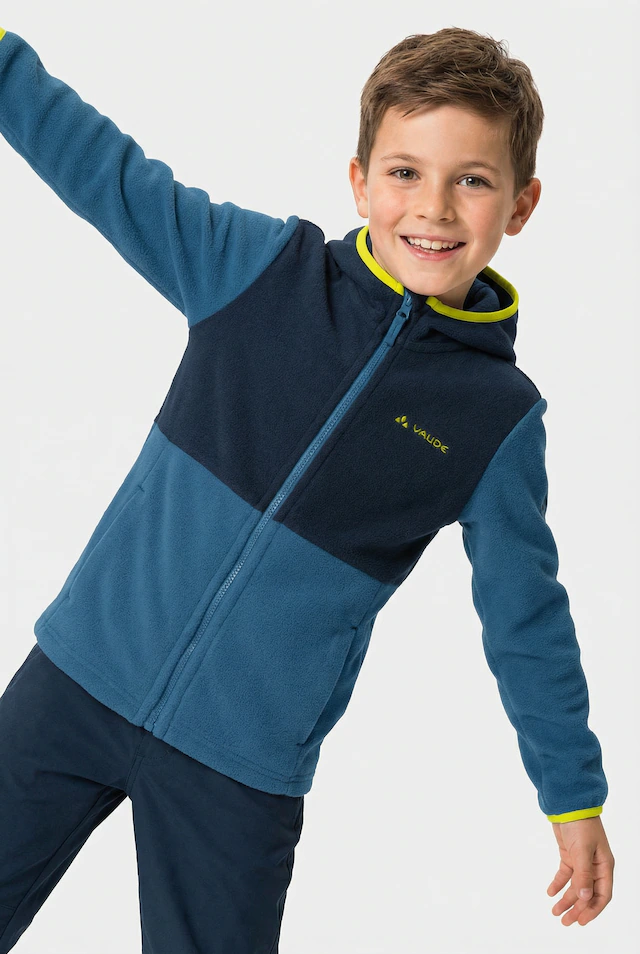 VAUDE Kapuzenfleecejacke »Kids Pulex Hooded Jacket II« mit Kapuze mit Kapuze, atmungsaktives Material, mit Eingrifftaschen