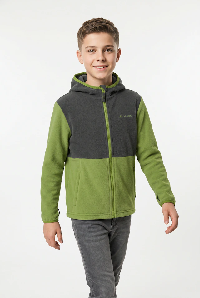 VAUDE Kapuzenfleecejacke »Kids Pulex Hooded Jacket II« mit Kapuze mit Kapuze, atmungsaktives Material, mit Eingrifftaschen