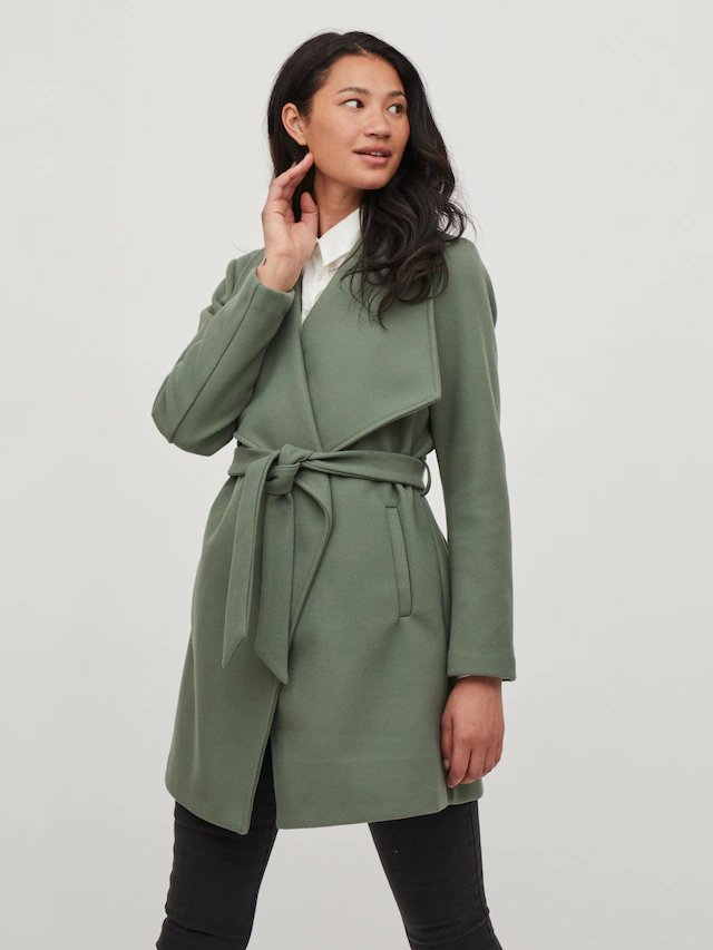 Vila Kurzmantel »VICOOLEY COLLAR BELT COAT - NOOS«