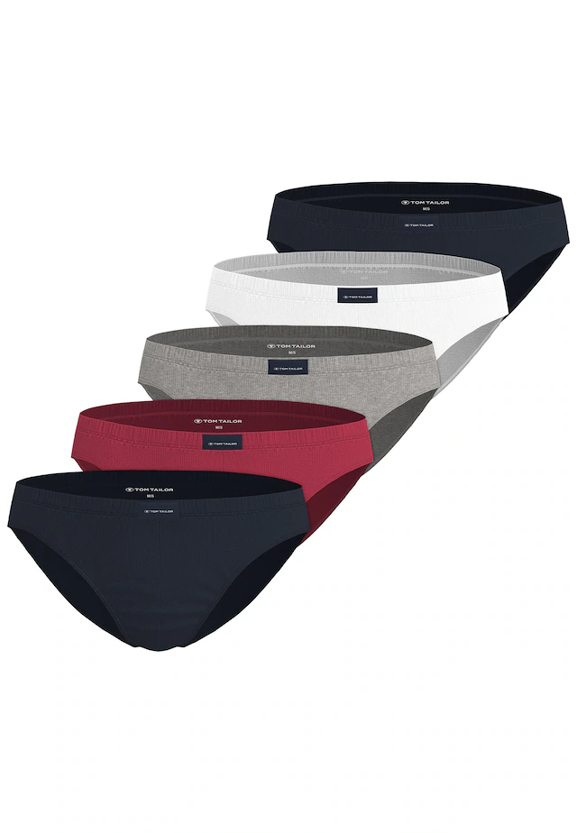 TOM TAILOR Minislip »Colorado« Packung, weich, bequem, eng, atmungsaktiv, breiter Bund, mit Logo