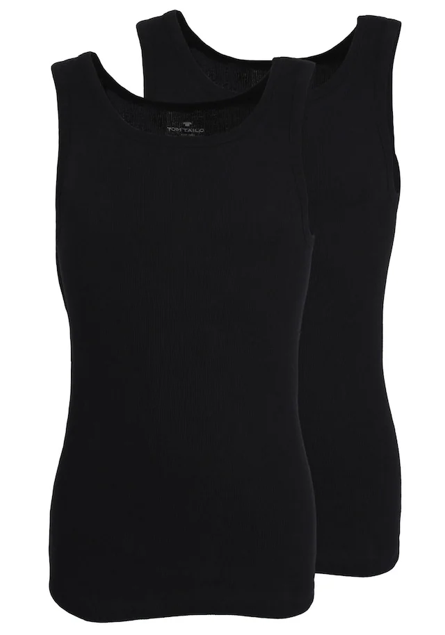 TOM TAILOR Tanktop »Montana« Rundhalsausschnitt, slim fit, basic, elastisch, hüftbedeckend