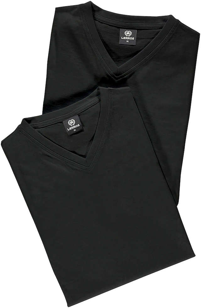 LERROS V-Shirt Spar-Set, 2 Stk. unifarben, 2-er Pack V-Shirt