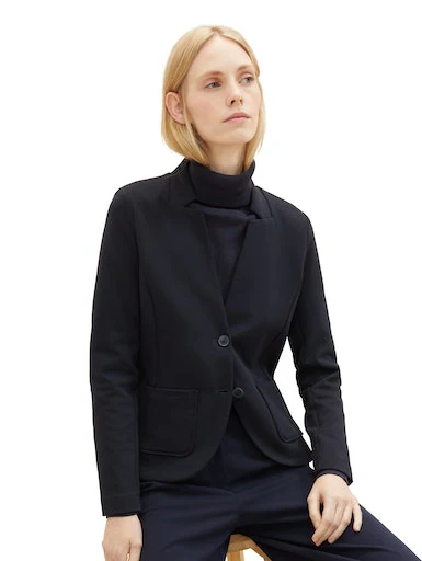 TOM TAILOR Sweatblazer »Fitted« mit aufgesetzten Taschen und Struktur