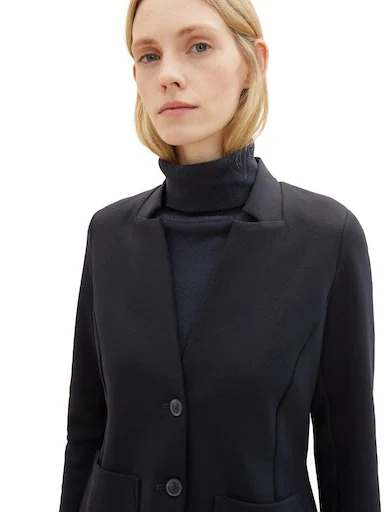 TOM TAILOR Sweatblazer »Fitted« mit aufgesetzten Taschen und Struktur
