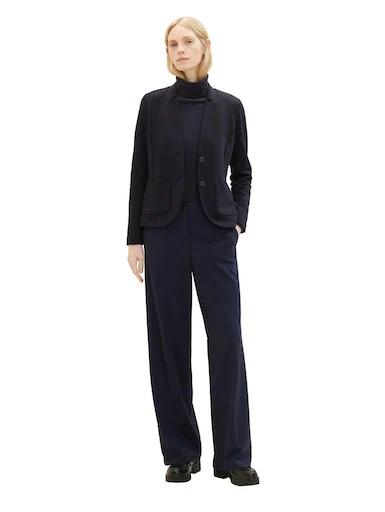 TOM TAILOR Sweatblazer »Fitted« mit aufgesetzten Taschen und Struktur