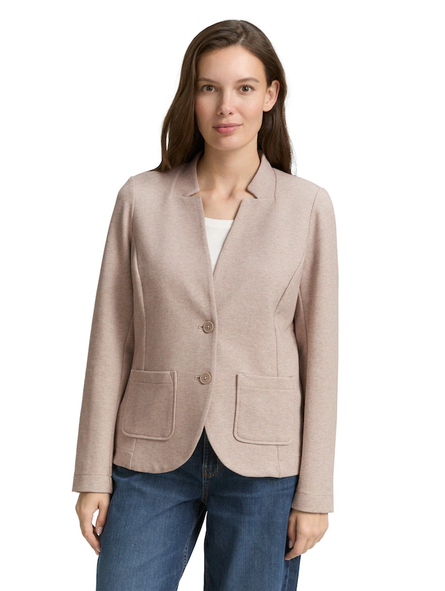 TOM TAILOR Sweatblazer »Fitted« mit aufgesetzten Taschen und Struktur