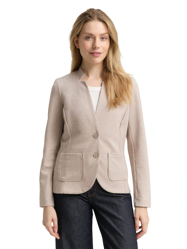 TOM TAILOR Sweatblazer »Fitted« mit aufgesetzten Taschen und Struktur