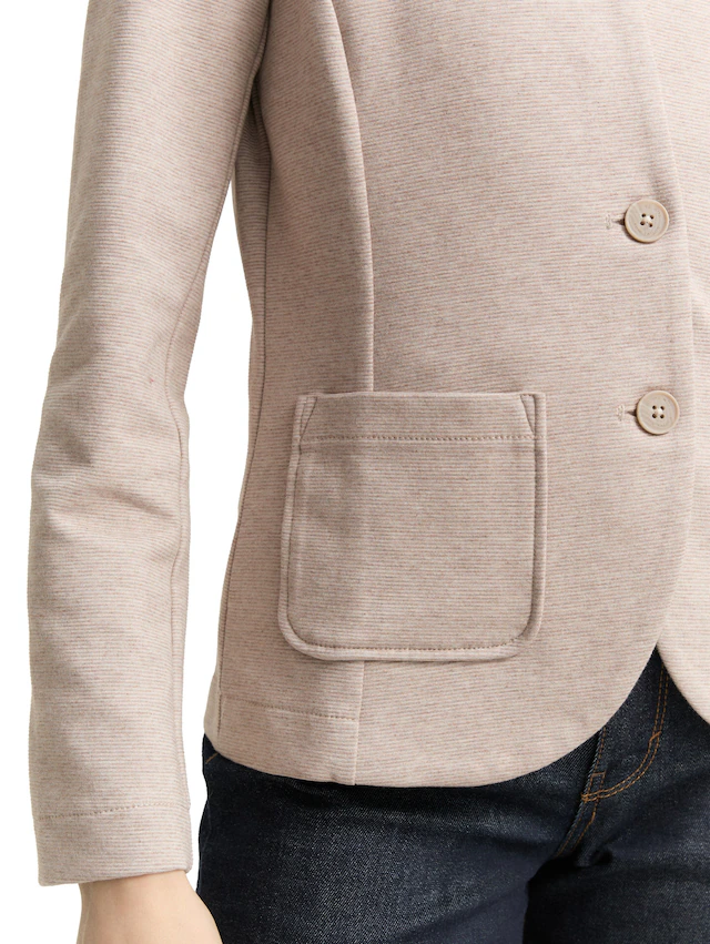 TOM TAILOR Sweatblazer »Fitted« mit aufgesetzten Taschen und Struktur