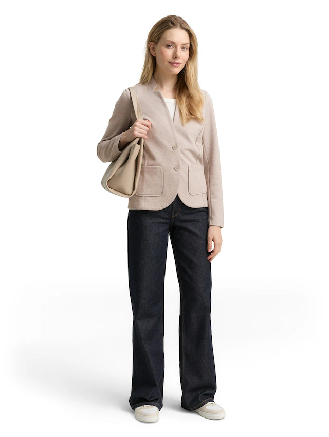 TOM TAILOR Sweatblazer »Fitted« mit aufgesetzten Taschen und Struktur