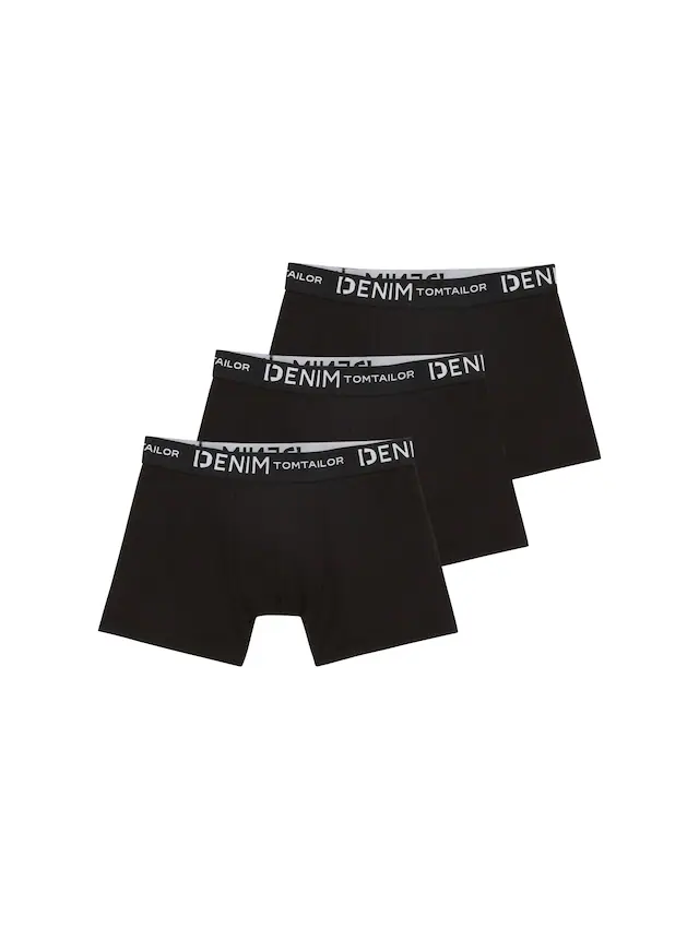 TOM TAILOR Denim Boxershorts Packung, 3 Stk. mit Logo-Stretchbund
