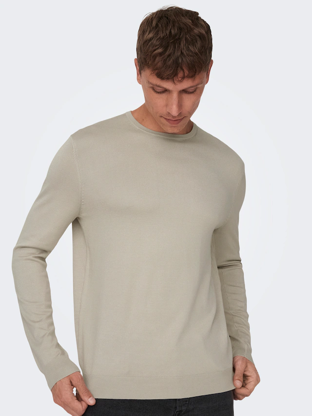 ONLY & SONS Rundhalspullover »ONSWYLER LIFE REG 14 LS CREW KNIT NOOS« Viskosemischung, regular fit