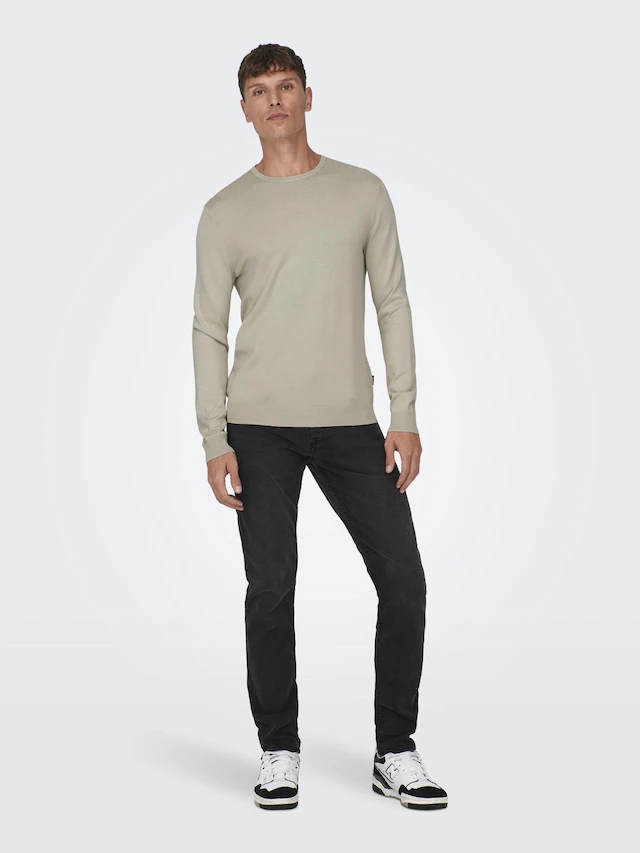 ONLY & SONS Rundhalspullover »ONSWYLER LIFE REG 14 LS CREW KNIT NOOS« Viskosemischung, regular fit