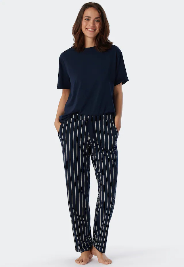 Schiesser Loungehose »Mix + Relax« seitliche Taschen, elastischer Bund, Single Jersey, bequem