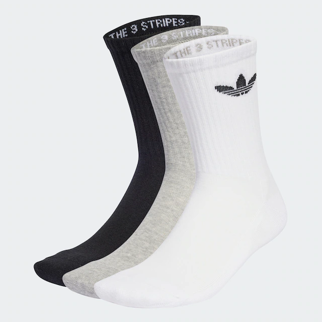 adidas Originals Sportsocken »TREFOIL CUSHION CREW, 3 PAAR« 3 Stk. tlg. für Erwachsene, 3er-Pack, mit Logodruck, wadenlang