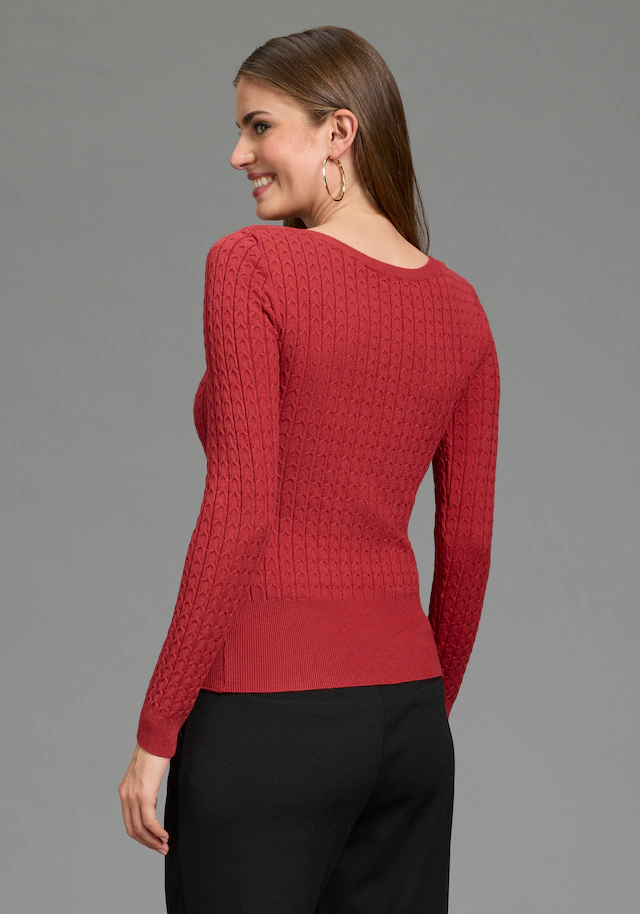 Melrose Strickpullover mit Zopfmuster, aus weicher Viskosemischung