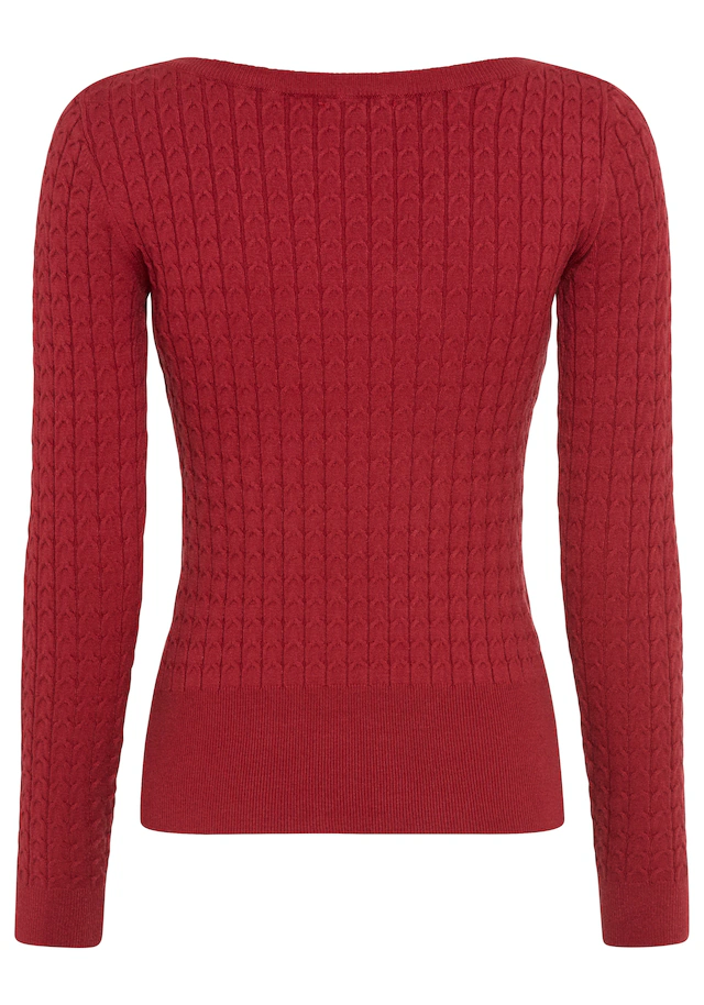 Melrose Strickpullover mit Zopfmuster, aus weicher Viskosemischung