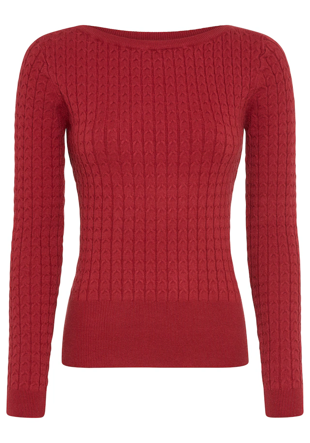 Melrose Strickpullover mit Zopfmuster, aus weicher Viskosemischung