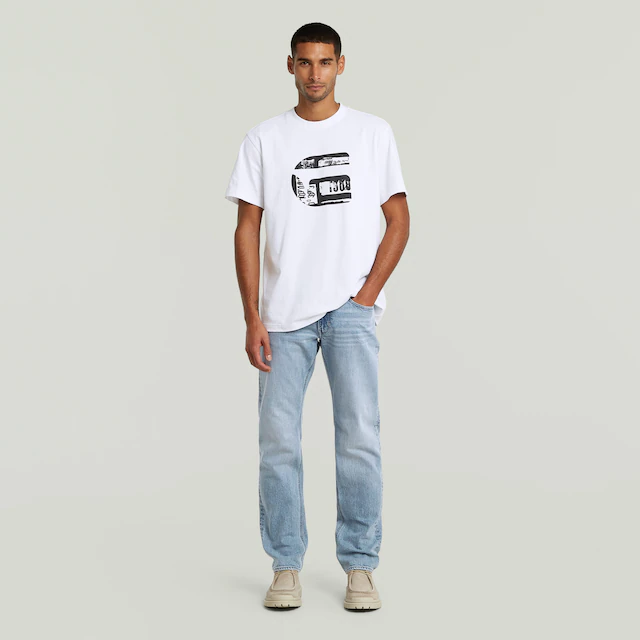 G-STAR Straight-Jeans »Mosa Straight« mit hellen Nähten