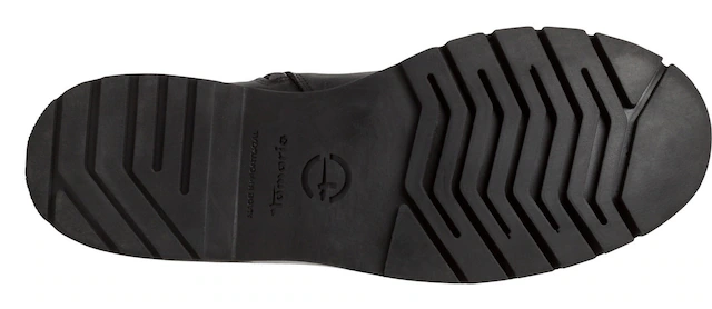 Tamaris Schnürboots Schnürstiefelette, Chunky Boots mit logobedruckter Anziehlasche
