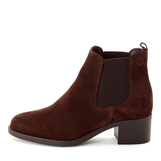 Tamaris Chelseaboots Blockabsatz, Stiefelette, Businessschuh in schmaler Form