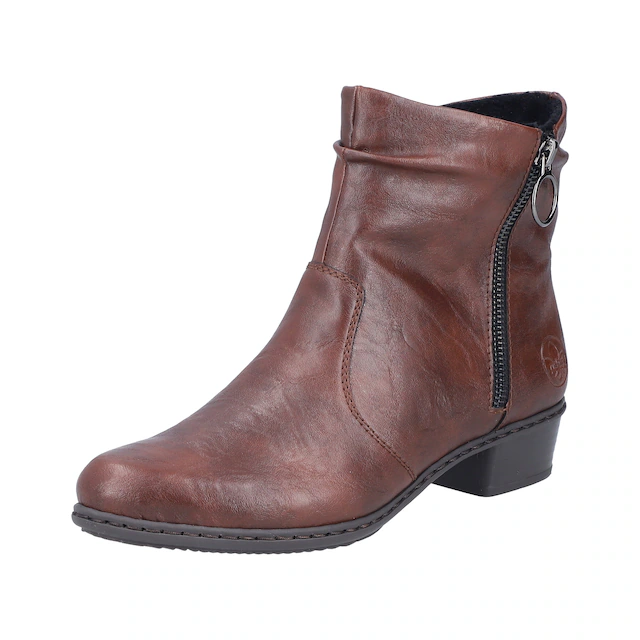 Rieker Stiefelette Boots, Blockabsatz, mit praktischem Innen-Reißverschluss