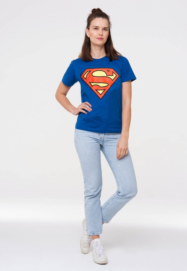 LOGOSHIRT T-Shirt »Superman Logo« mit trendigem Superhelden-Print