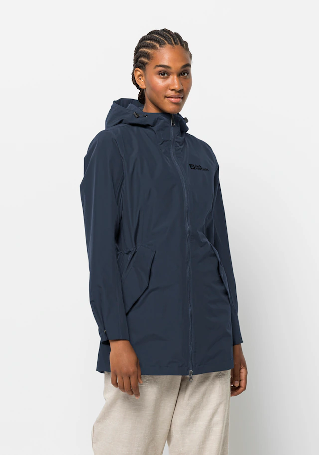 Jack Wolfskin Outdoorjacke »DAKAR PARKA W« mit Kapuze mit Kapuze, atmungsaktiv, winddicht, wasserdicht, PFC FREE