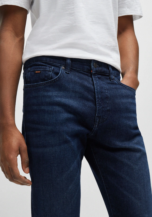 BOSS ORANGE Straight-Jeans »Re Maine Stretch Denim« Regular Gerades Bein Mittlere Leibhöhe