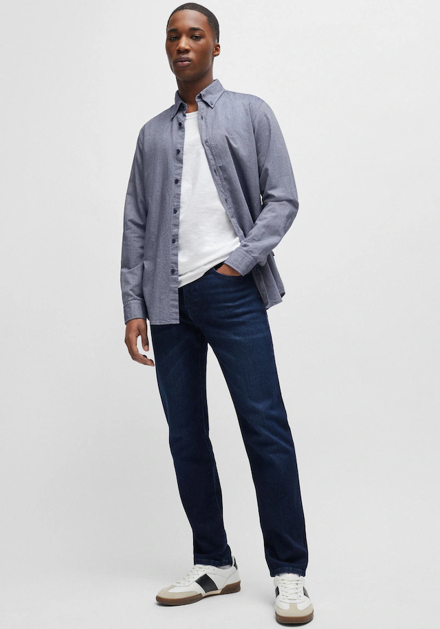 BOSS ORANGE Straight-Jeans »Re Maine Stretch Denim« Regular Gerades Bein Mittlere Leibhöhe
