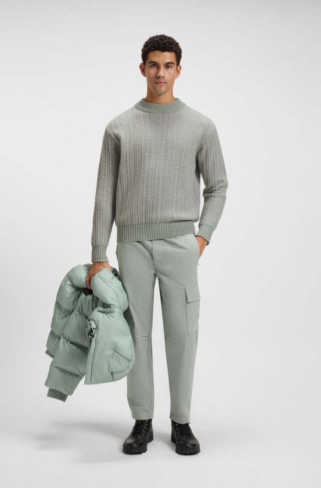 BOSS ORANGE Strickpullover »Avac« mit gesticktem BOSS Logo, Schurwoll-Anteil