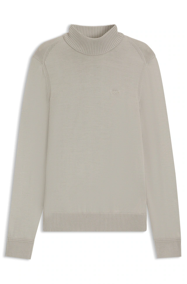 BOSS ORANGE Strickpullover »Avac« mit gesticktem BOSS Logo, Schurwoll-Anteil