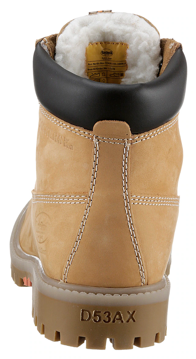 Dockers by Gerli Winterboots Workerboots, Schnürstiefel mit Blockabsatz