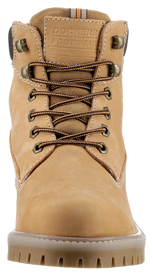 Dockers by Gerli Winterboots Workerboots, Schnürstiefel mit Blockabsatz