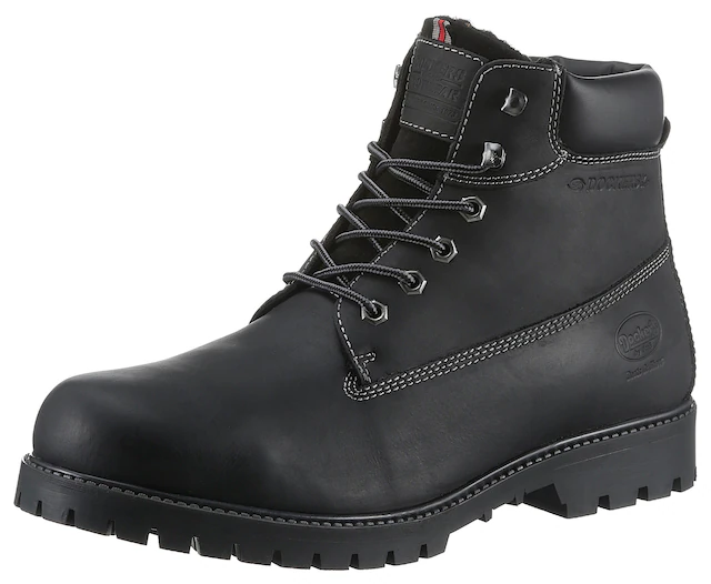 Dockers by Gerli Winterboots Workerboots, Schnürstiefel mit Blockabsatz