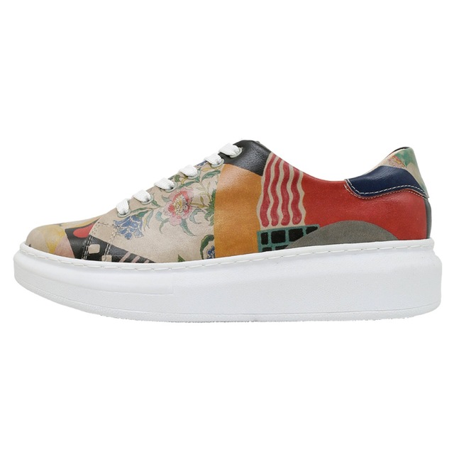 DOGO Plateausneaker »Myra Low-Top Sneaker Smell The Flowers Damen Sneaker, Myra« Handgefertigt