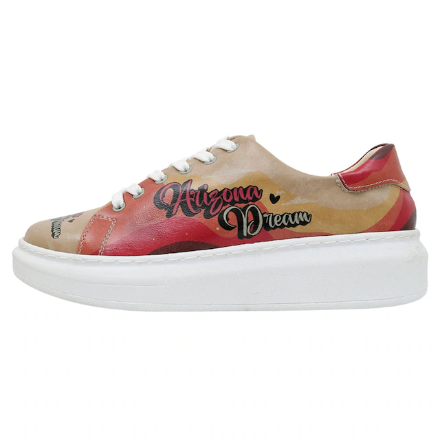 DOGO Plateausneaker »Myra Low-Top Sneaker Smell The Flowers Damen Sneaker, Myra« Handgefertigt